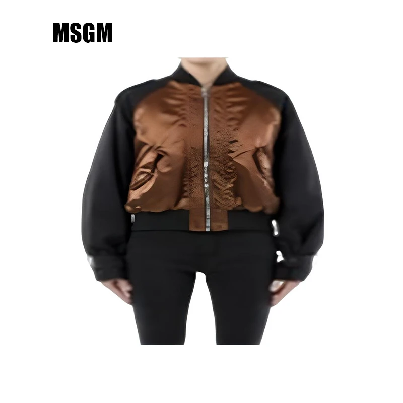 全新未使用  MSGM 时尚休闲舒适百搭潮流 女士夹克 棕色