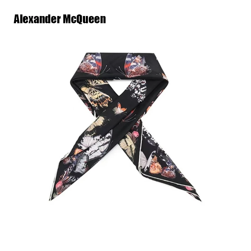 全新未使用 Alexander McQueen/亚历山大·麦昆 桑蚕丝围巾丝巾 女