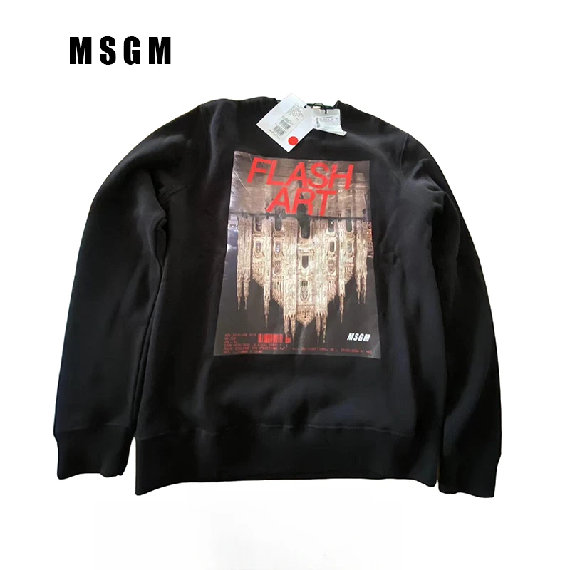 全新未使用  MSGM 时尚休闲舒适百搭潮流 女士卫衣 黑色