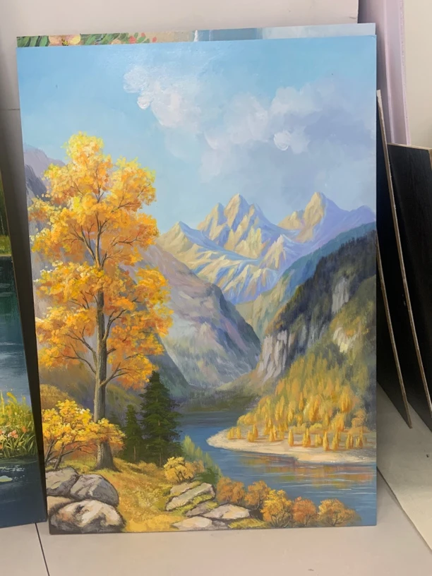 欧式风格鞋柜走廊过道挂画纯手绘油画现代玄关