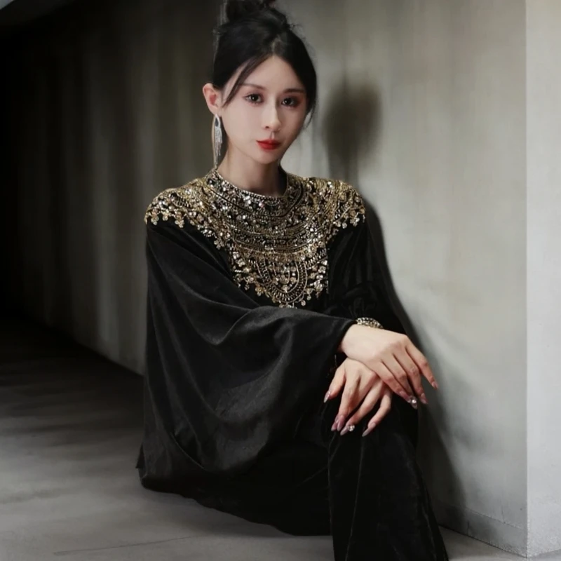 2024新款丝绒打底衫气质百搭时尚设计师秋冬针织轻奢新款-【现】