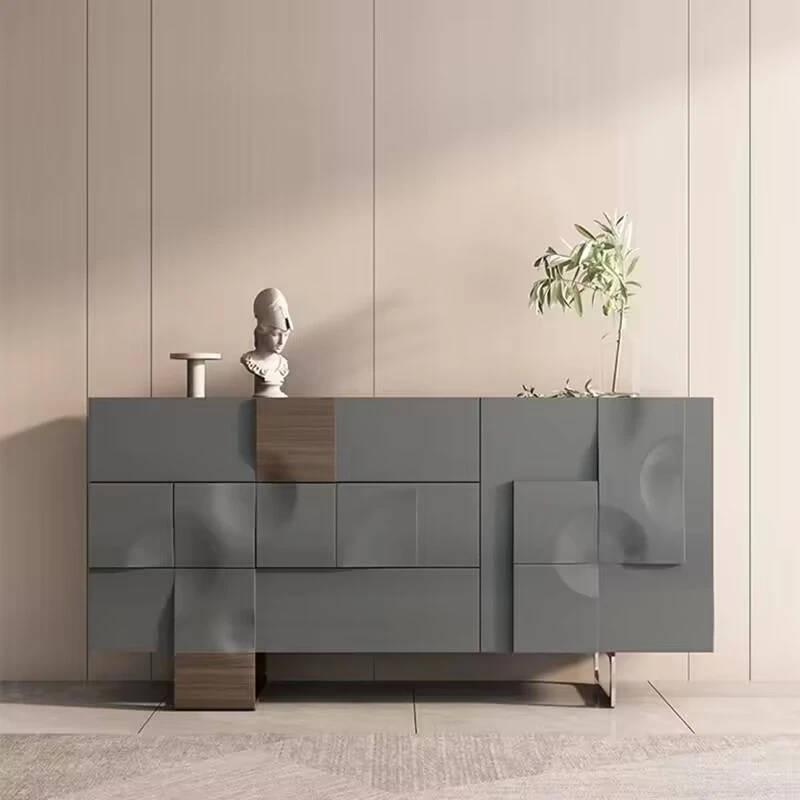 意式极简玄关柜大容量储物柜门厅柜大容量斗柜一门三斗柜卧室柜