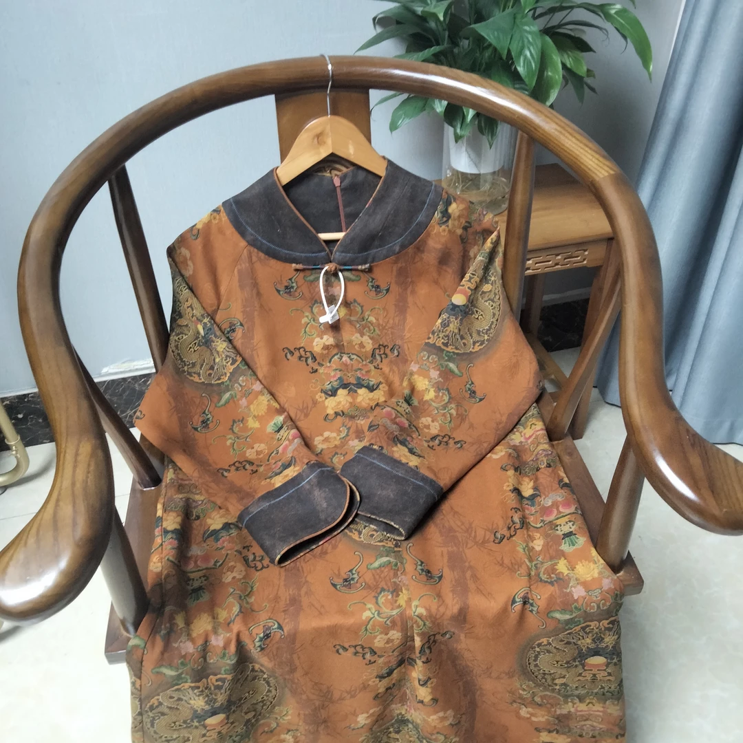 时来运转复古连衣裙新中式新中式