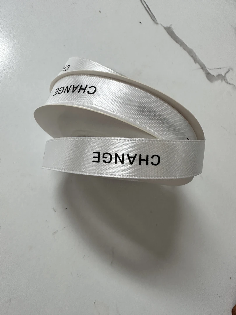 1.6cm/change英文缎面丝带25码/盘