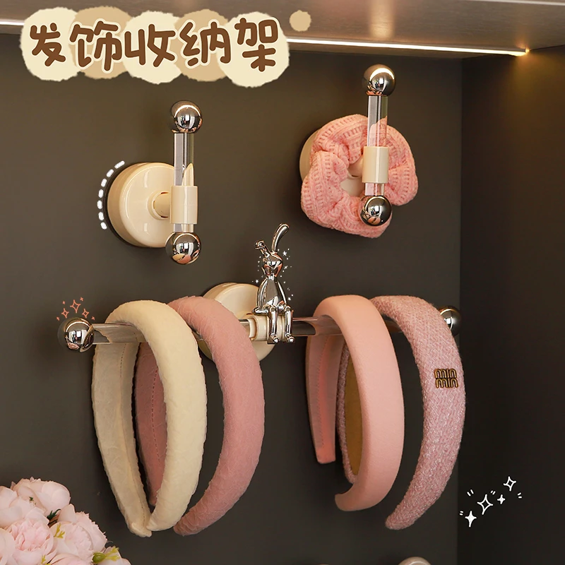 唯夫人❤吸盘发饰挂钩免打孔强力粘胶卫生间壁挂发箍头绳发圈收纳