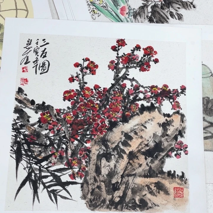绘画持**进五十斗方卡纸作品