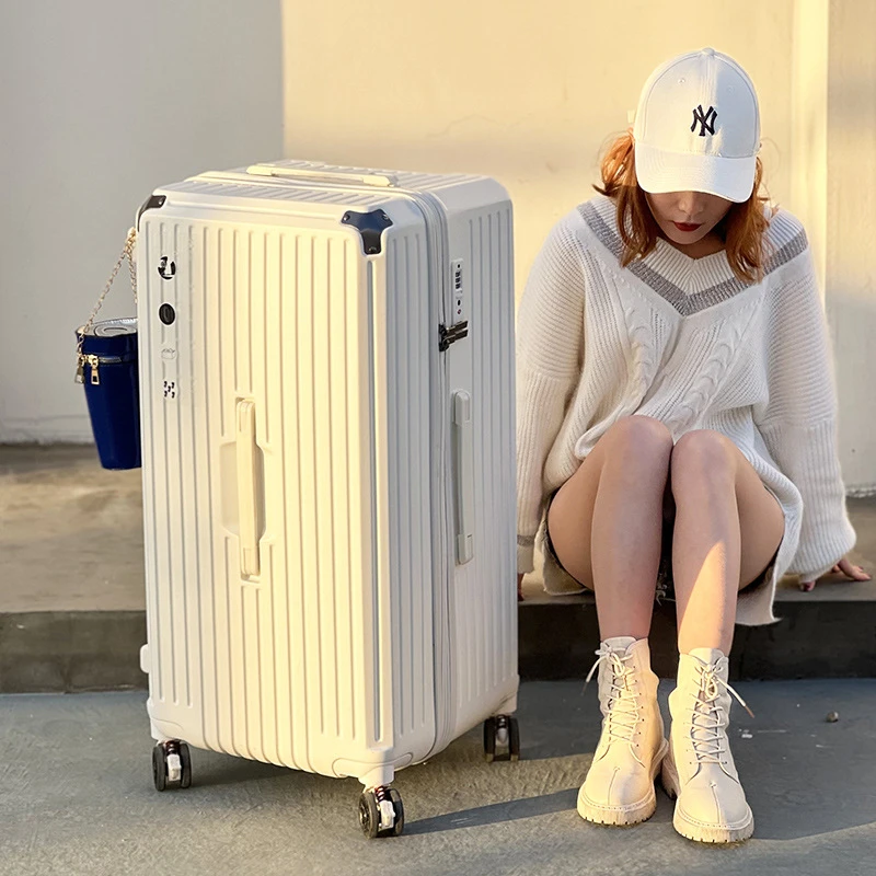 新款女士旅行箱五轮静音耐磨行李箱大容量拉杆箱2024潮流轻简防刮