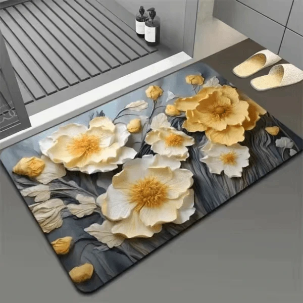小清新软硅藻浴室吸水垫垫脚垫浴室厨房地毯吸水防滑垫家用速干