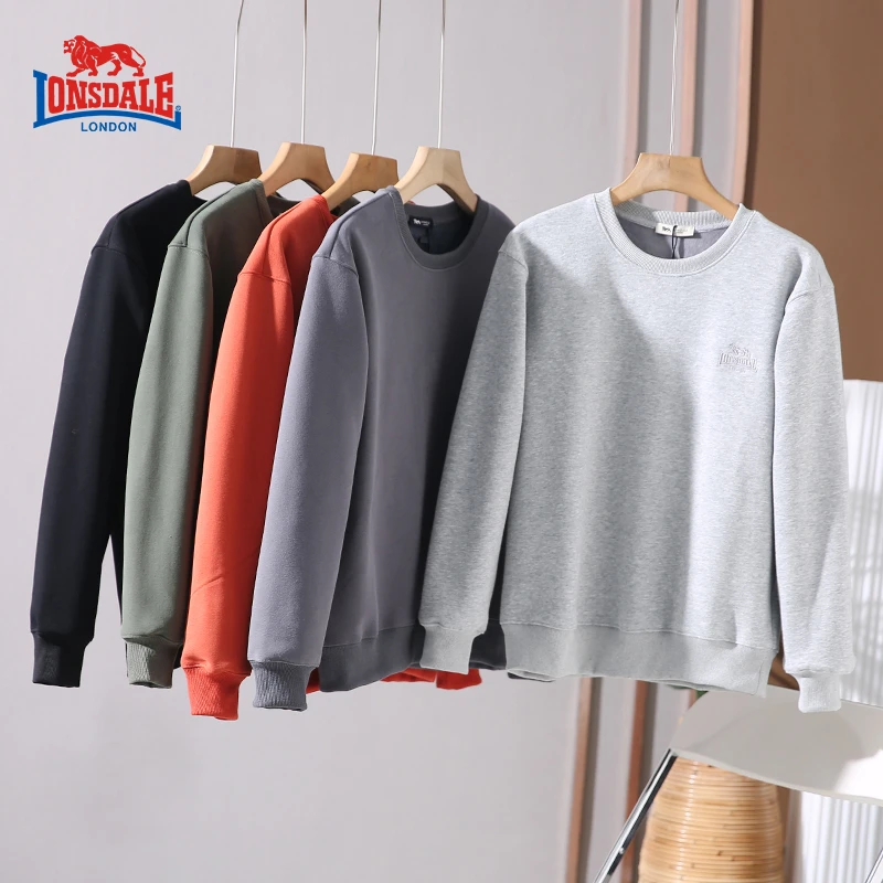 LONSDALE/龙狮戴尔 秋冬新款加绒加厚圆领卫衣 E026-22AYG0822