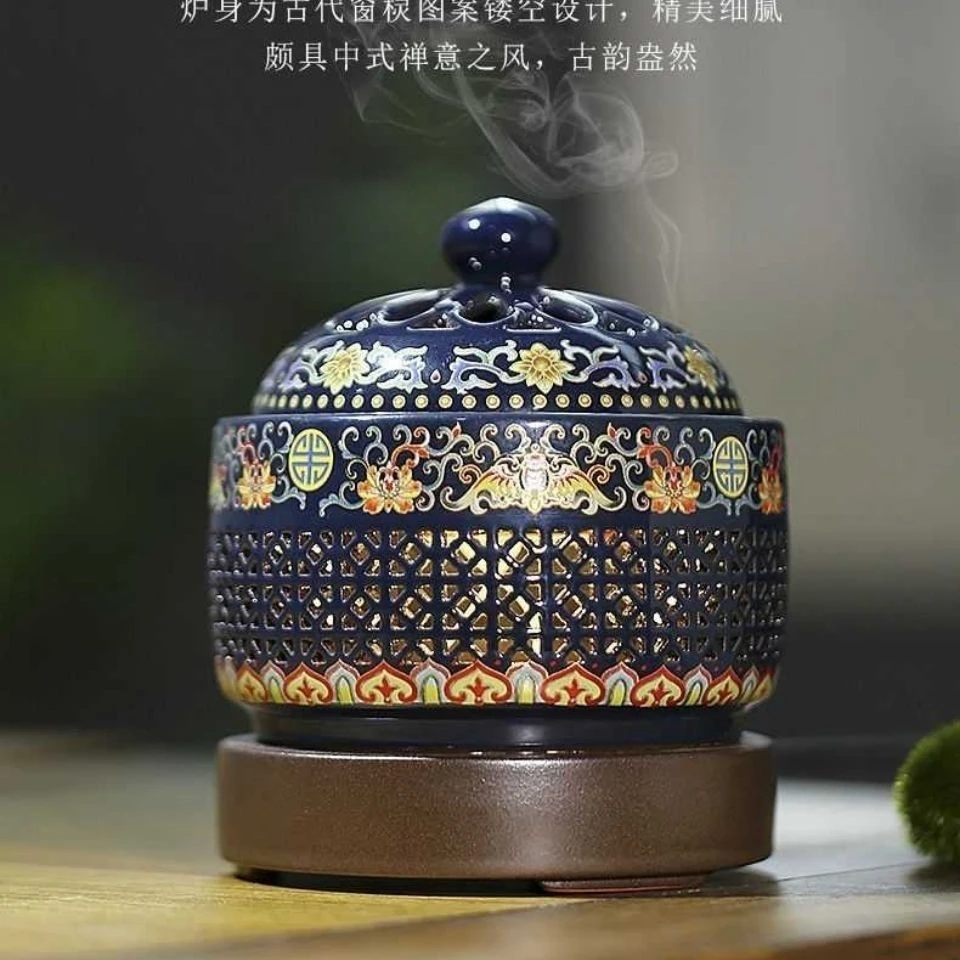 辉哥推荐..熏香炉沉香赠送奇楠沉水粉5克香薰炉家用储物颜色随机