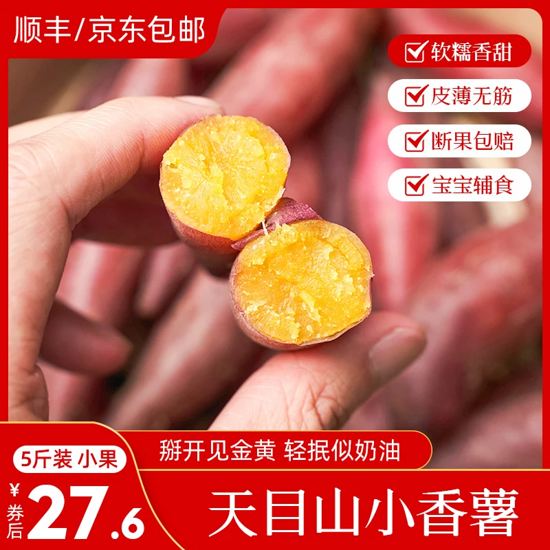 【顺丰京东包邮】【小果】天目山小香薯健康新鲜红薯5斤红薯小香薯