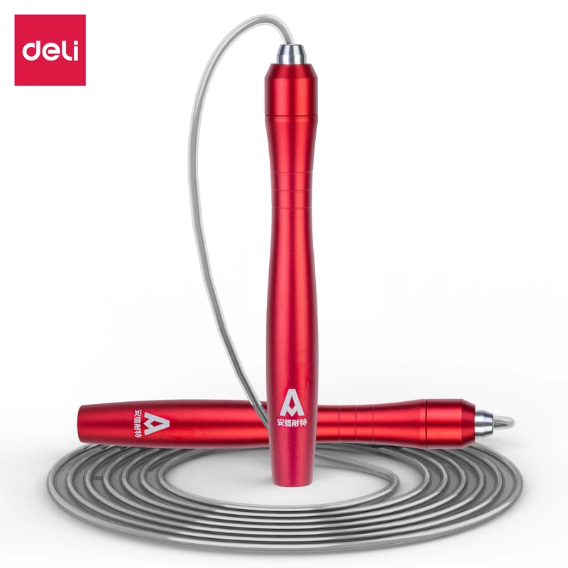 安格耐特FT102轴承合金手柄钢丝跳绳(不计数)(红)(根)