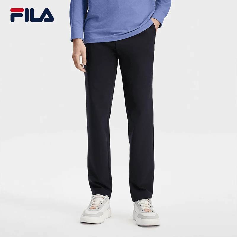Fila/斐乐男士梭织长裤秋季户外商务休闲直筒舒适时尚F11M431804F