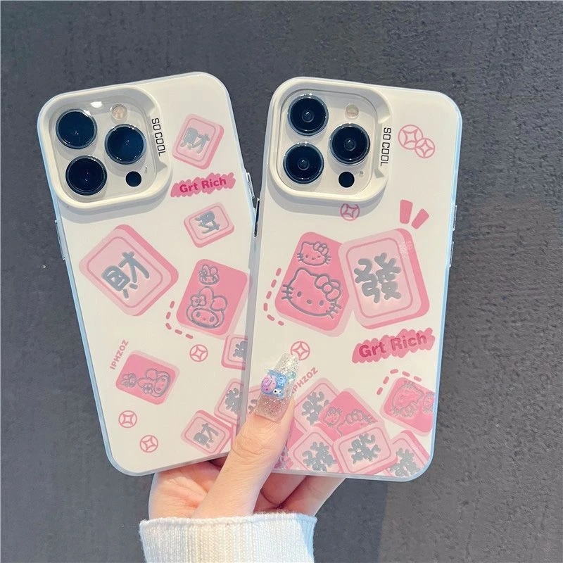 发财麻将KT猫适用华为oppo荣耀vivo小米苹果13手机壳14防摔15pro