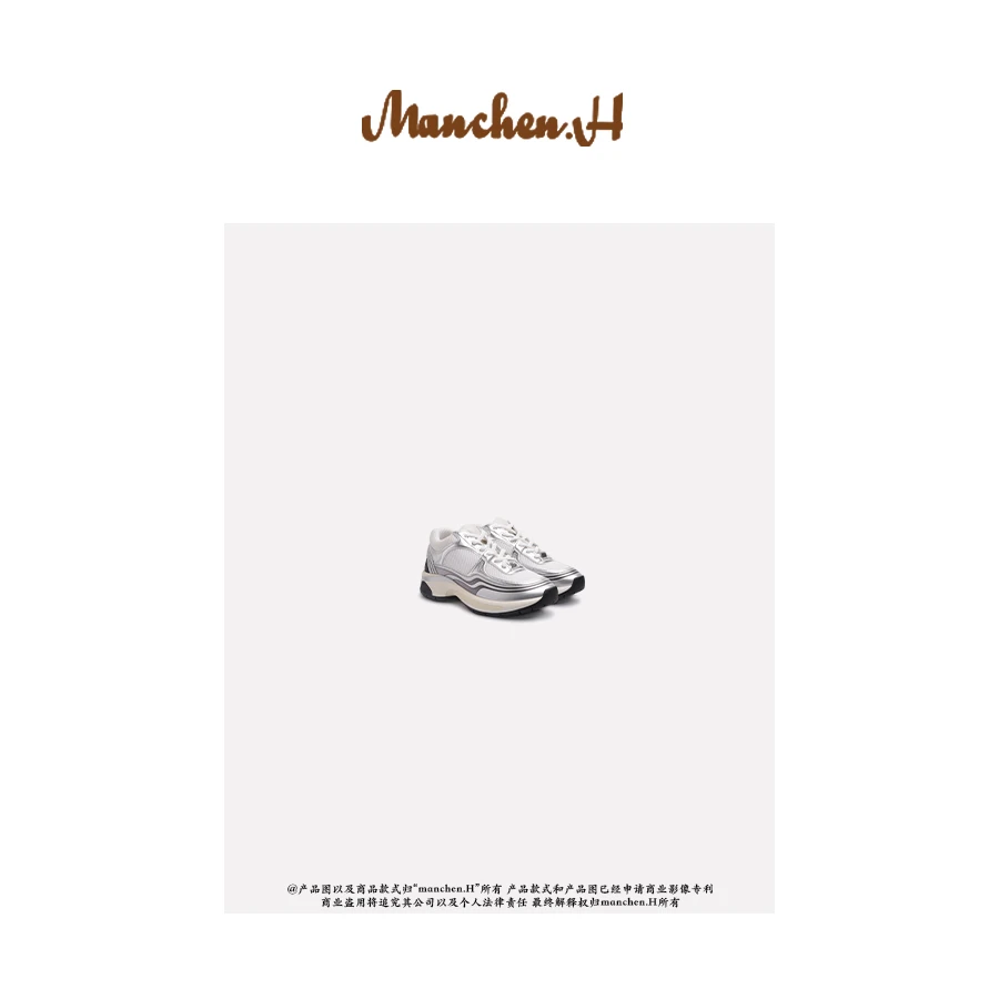 曼辰manchenh“银角大王”西班牙进口金属牛皮加高密透气网运动鞋
