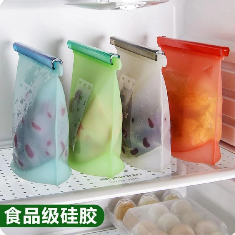 密封袋铂金硅胶保鲜袋家用冷冻加厚矽膠辅食冰箱循环使用收纳袋