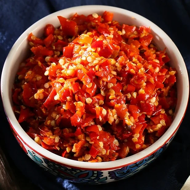 蒜香全红剁椒508g/瓶香辣蒜蓉剁椒酱剁椒鱼头红烧鱼辣椒渣粑配料