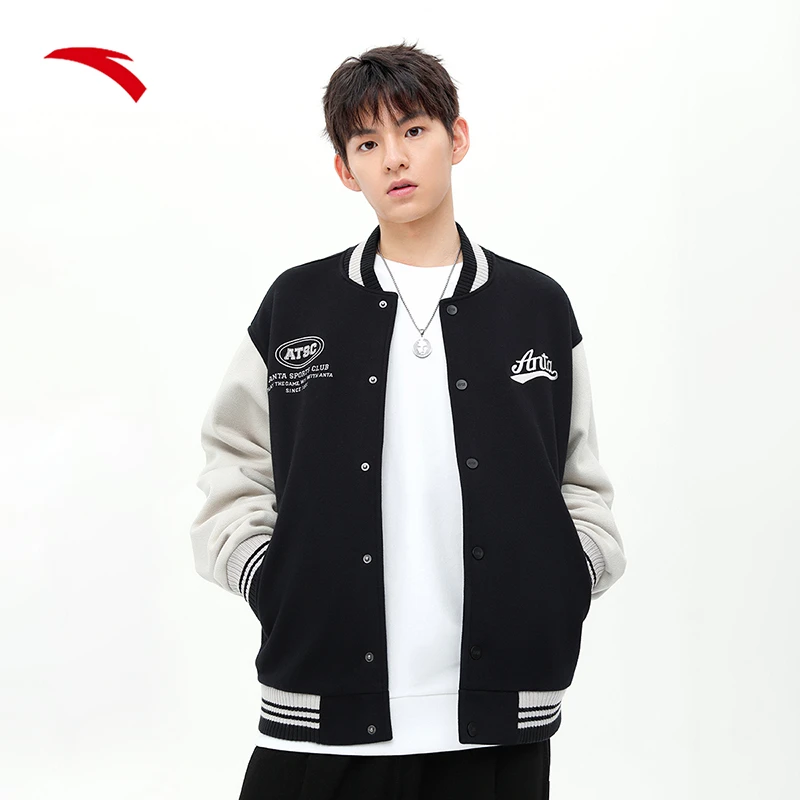 安踏加绒针织外套丨复古加厚男冬季潮流学院风球服152348726S-YH