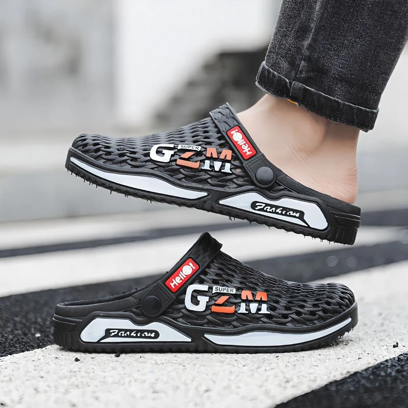 洞洞鞋男夏季新款厚底透气运动洞洞鞋男款高档松糕踩屎感休闲防滑