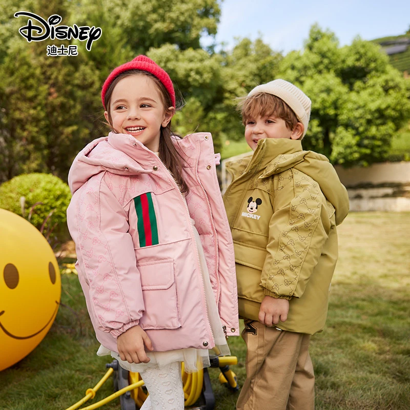 Disney/迪士尼儿童羽绒服连帽冬季时尚洋气拼接冬装XYE4SU700