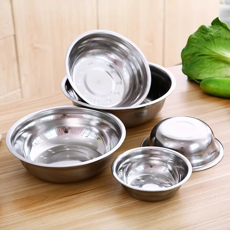 厨房烘焙果蔬和面盆加深盆加厚不锈钢盆子碗商用快餐汤盆学生餐盆