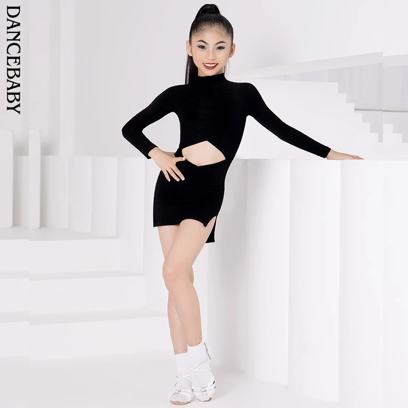 dancebaby拉丁舞服装舞套装新款2022新款舞衣连衣裙练功服DAS340