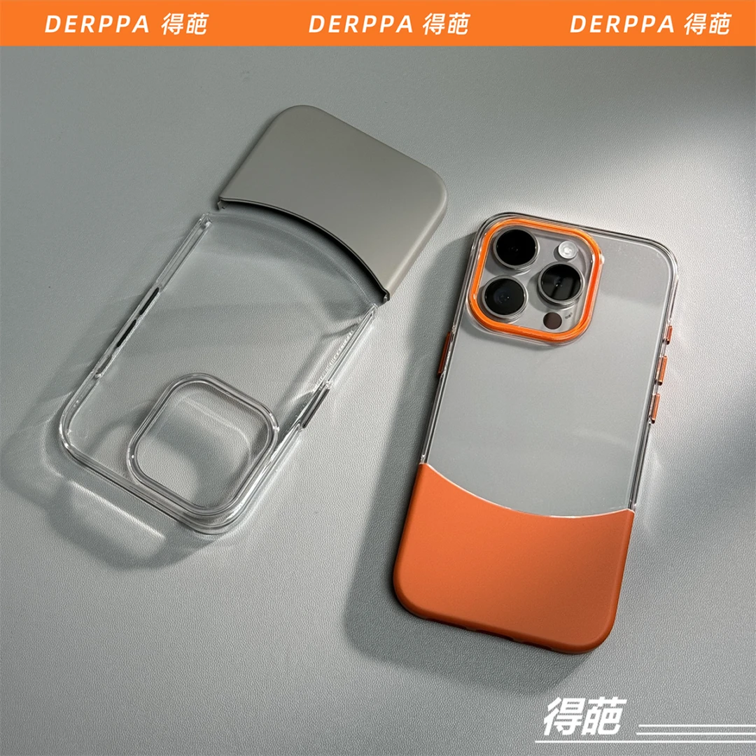 得葩新款拼接撞色苹果16promax磁吸手机壳iPhone15透明硬壳13/14