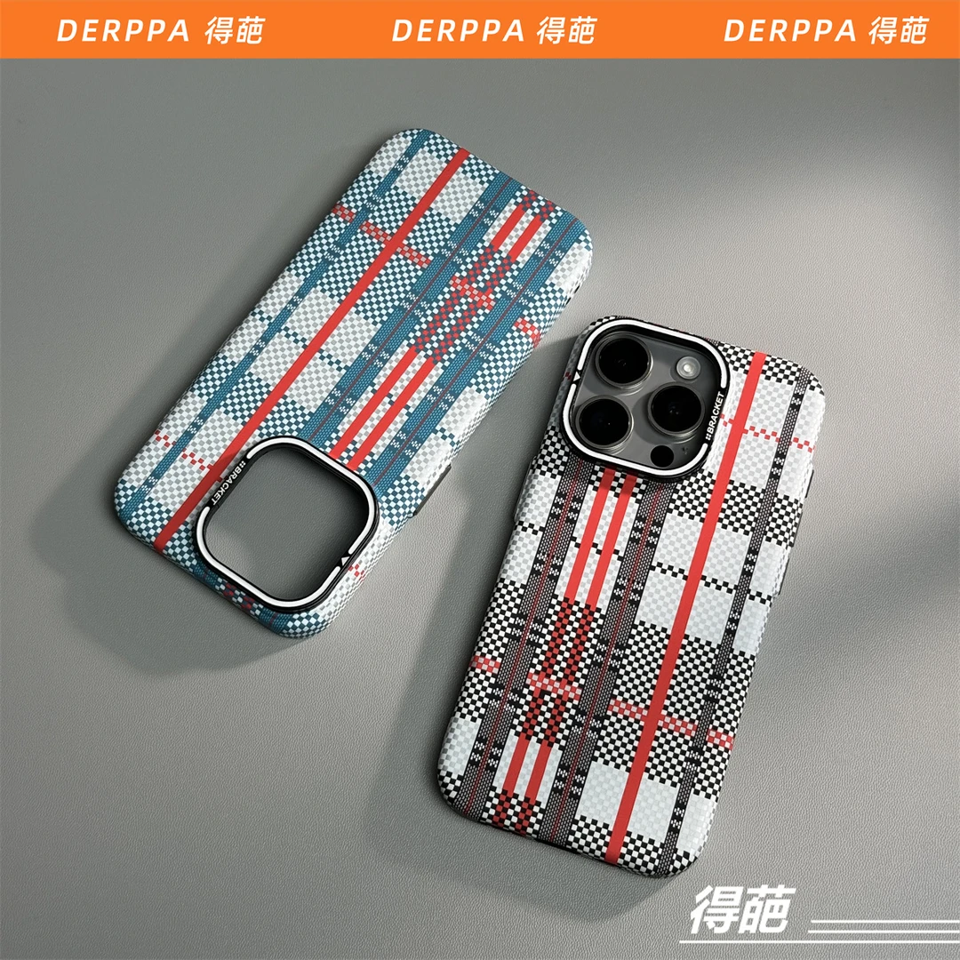 创意编织袋苹果15promax磁吸手机壳iPhone14pro轻薄自带镜头支架