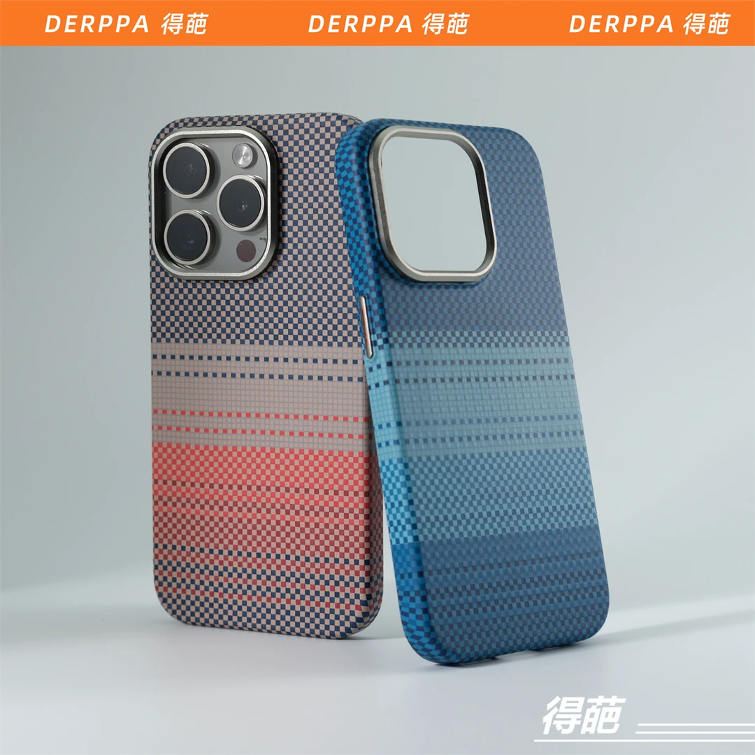 得葩轻薄碳纤纹苹果16promax磁吸手机壳iPhone15pro硬壳防摔14/13