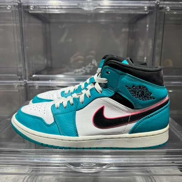 90新  41码 二手 无盒 AJ1 Mid South Beach 南海岸 篮球鞋白蓝