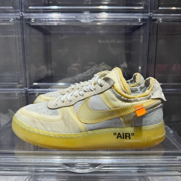 90新  42码 原盒后跟瑕疵 OW x AF1初代 舒适 低帮 板鞋 男款白色