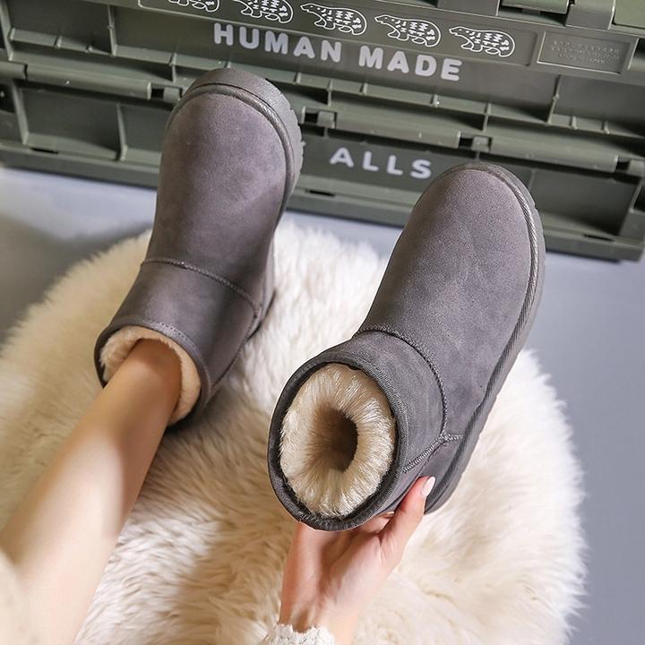 加绒加厚雪地靴女2024新款百搭经典保暖御寒经典款冬季中筒棉鞋女
