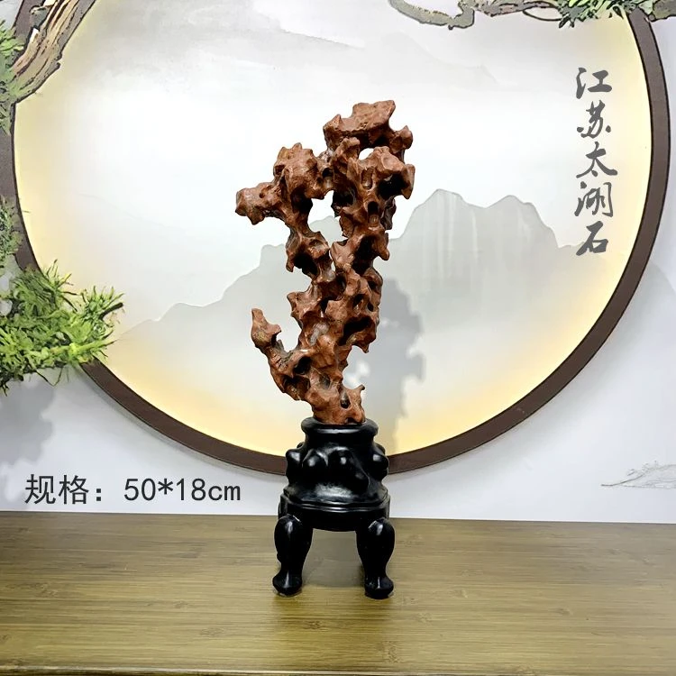 新中式江苏传统太湖石中式摆件客厅博古架设计玄关装饰装修创意工