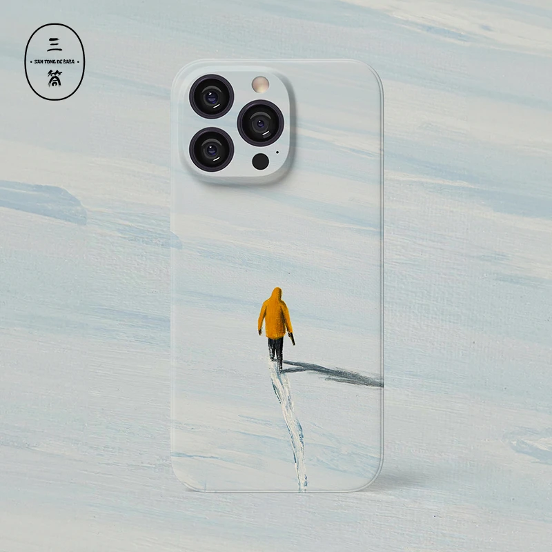 三筒的爸爸孤独的杀手原创小众全包苹果15手机壳14/13/12硅胶磨砂