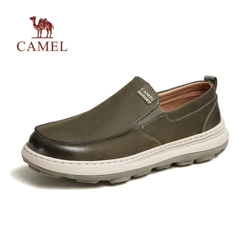 骆驼(CAMEL)轻便软弹复古乐福鞋防滑发泡软底舒适磨砂G14S046083