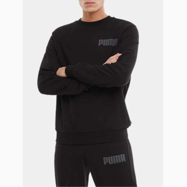 PUMA/彪马春秋季新款男子针织圆领套头运动卫衣 588799-01