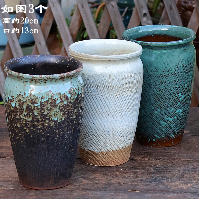 老桩多肉花盆户外庭院家用高盆法师透气陶罐阳台悬崖老桩绿植