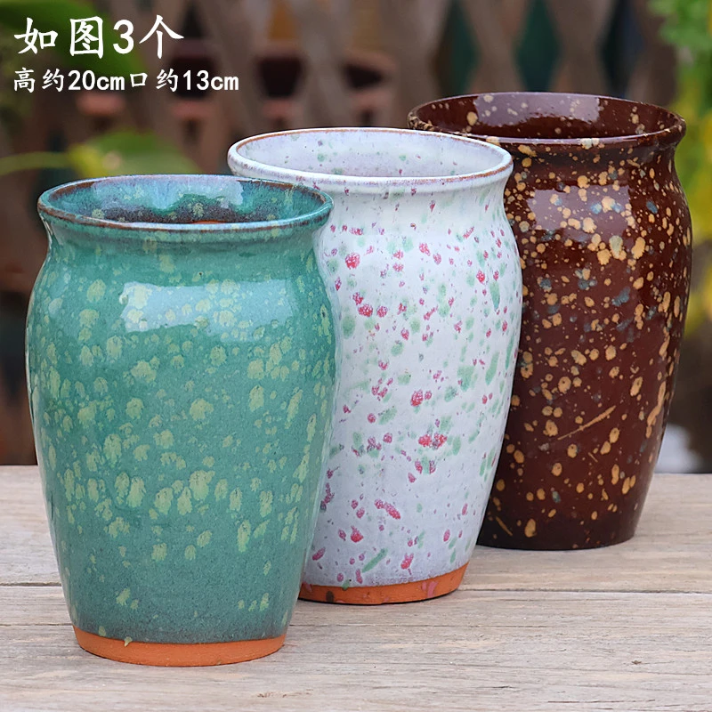 老桩多肉的花盆陶瓷户外庭院家用高盆矮胖法师阳台悬崖老桩