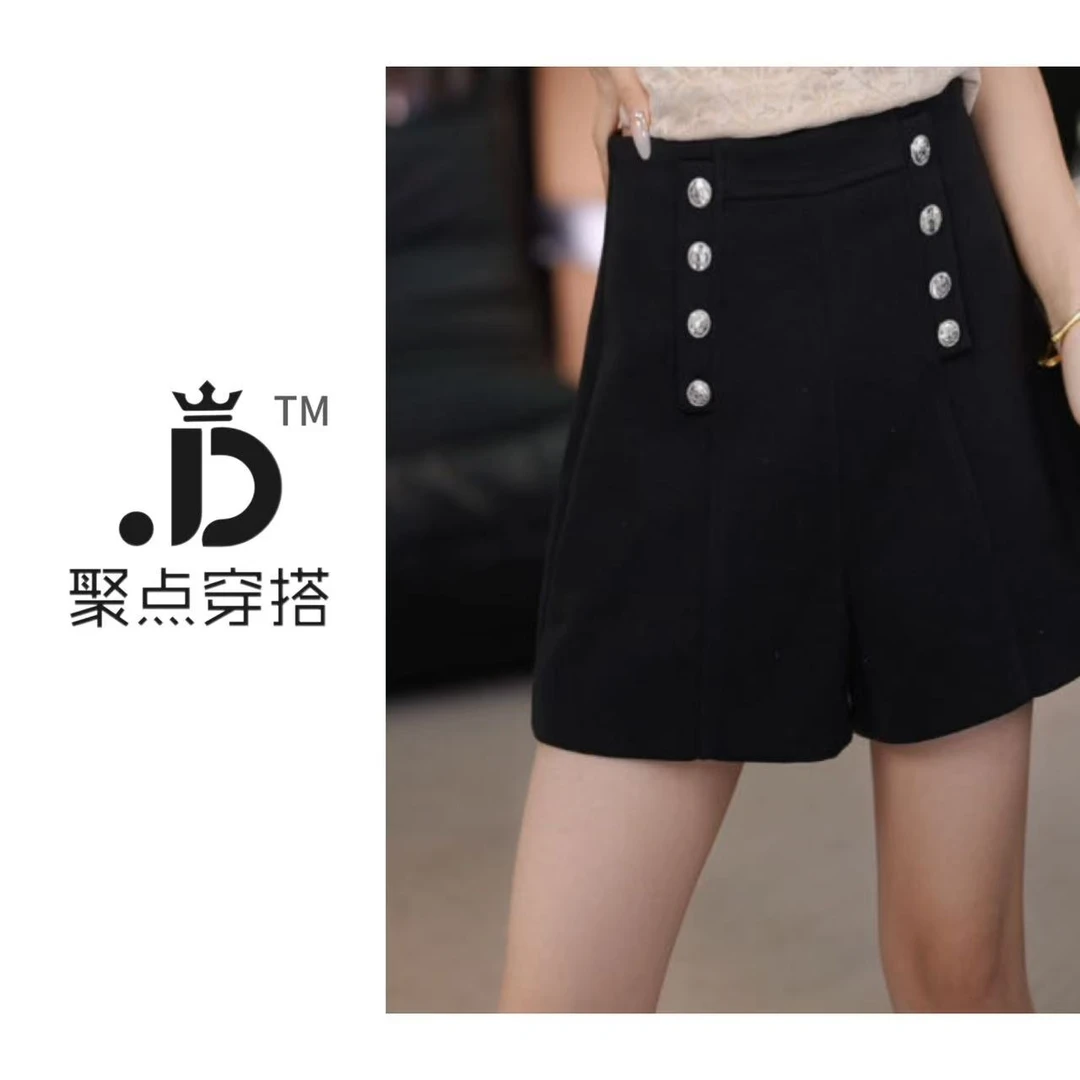JUDIAN-【精致女王】秋冬精致百搭短裤聚点二8jd770230