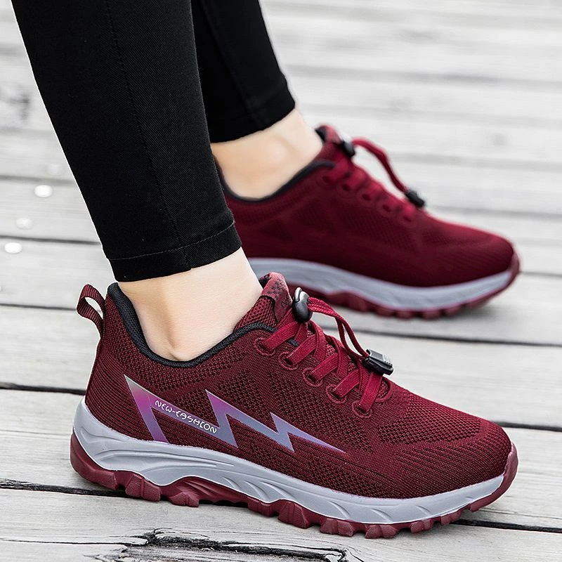 2024女春秋新款透气网鞋品牌女士鞋运动鞋软底高端正宗舒服中老年