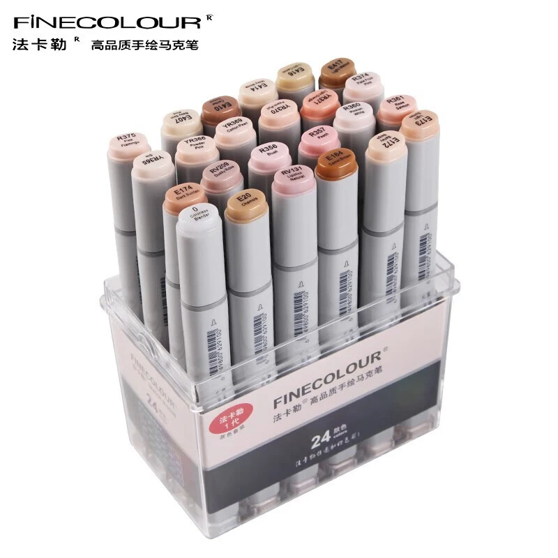 法卡勒（FINECOLOUR）肤色马克笔套装一代双头酒精油性画人物肉色