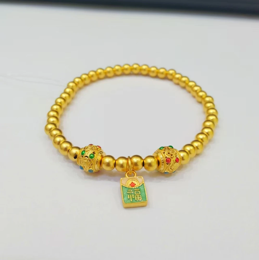 赛菲尔万足®足金珐琅手串