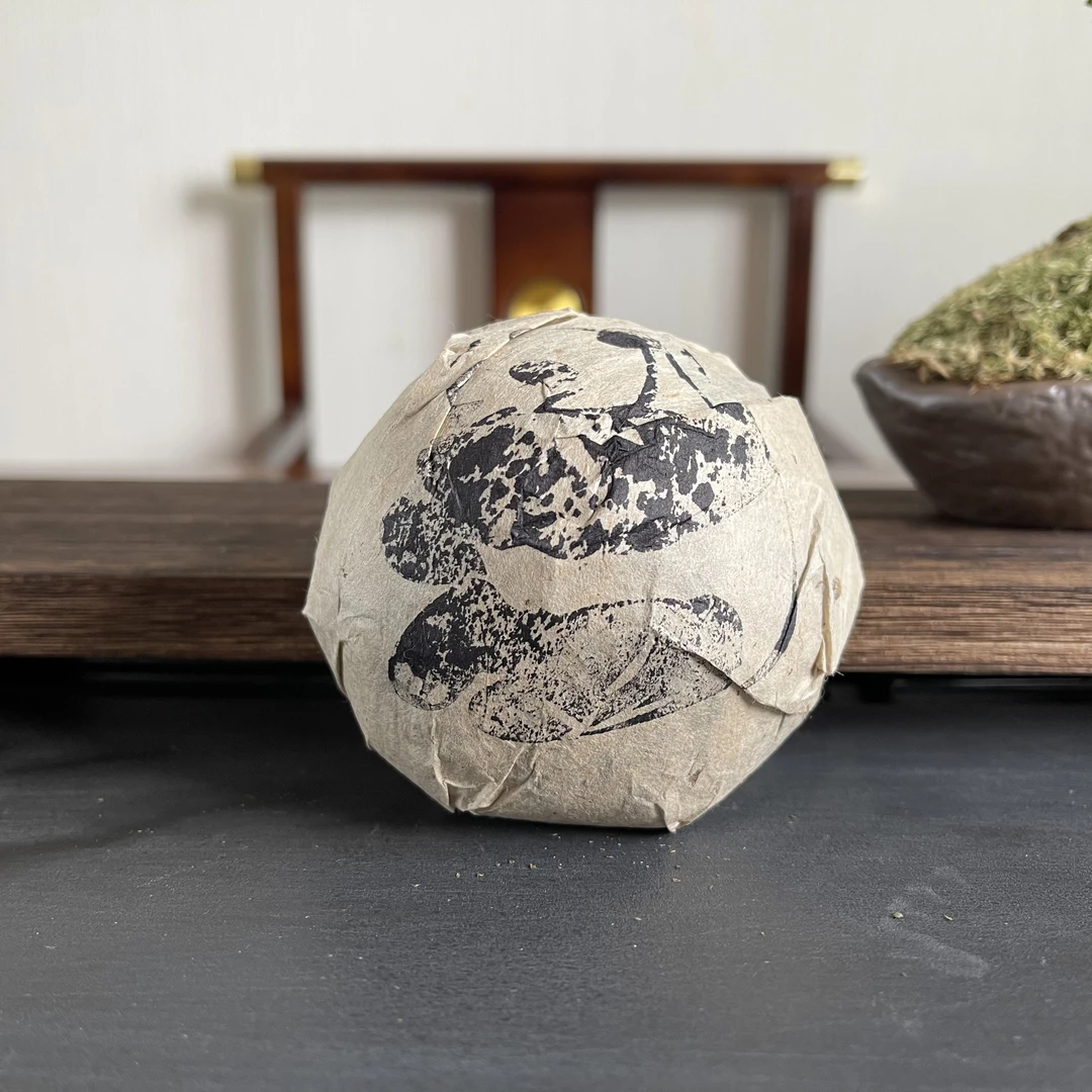 【聚茗阁】2020年熊猫老树坨茶100克熟茶（云南仓）