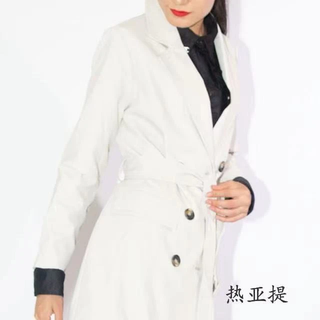 韩版皮风衣.     0039