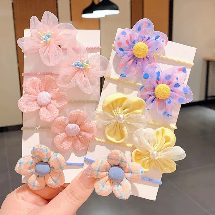 儿童发绳宝宝不伤发可爱小女孩皮筋花朵发圈卡通发饰