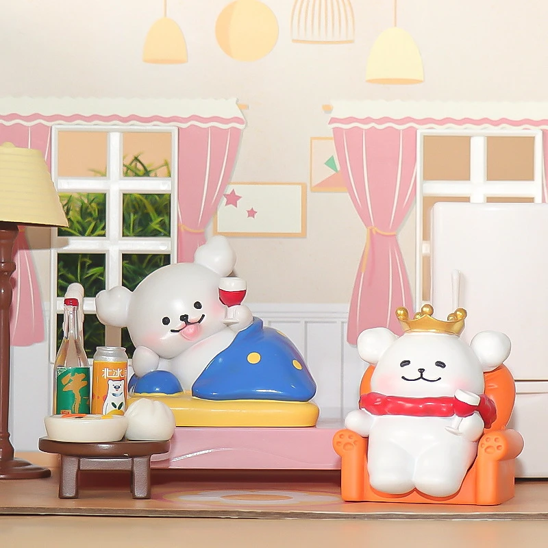 （主播代拆）创意幸福puppy盲盒小摆件卧室桌面装饰