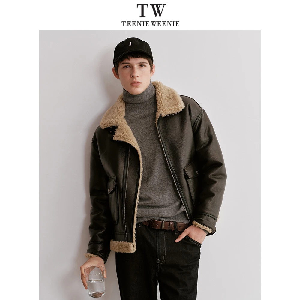 TeenieWeenie小熊男装外套新款休闲加厚加绒潮流夹克TNJJ248V13N