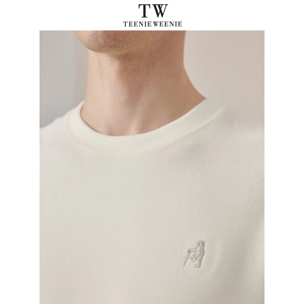 小熊男装德绒2023秋冬季新款保暖长袖圆领打底衫TNLW238V01H