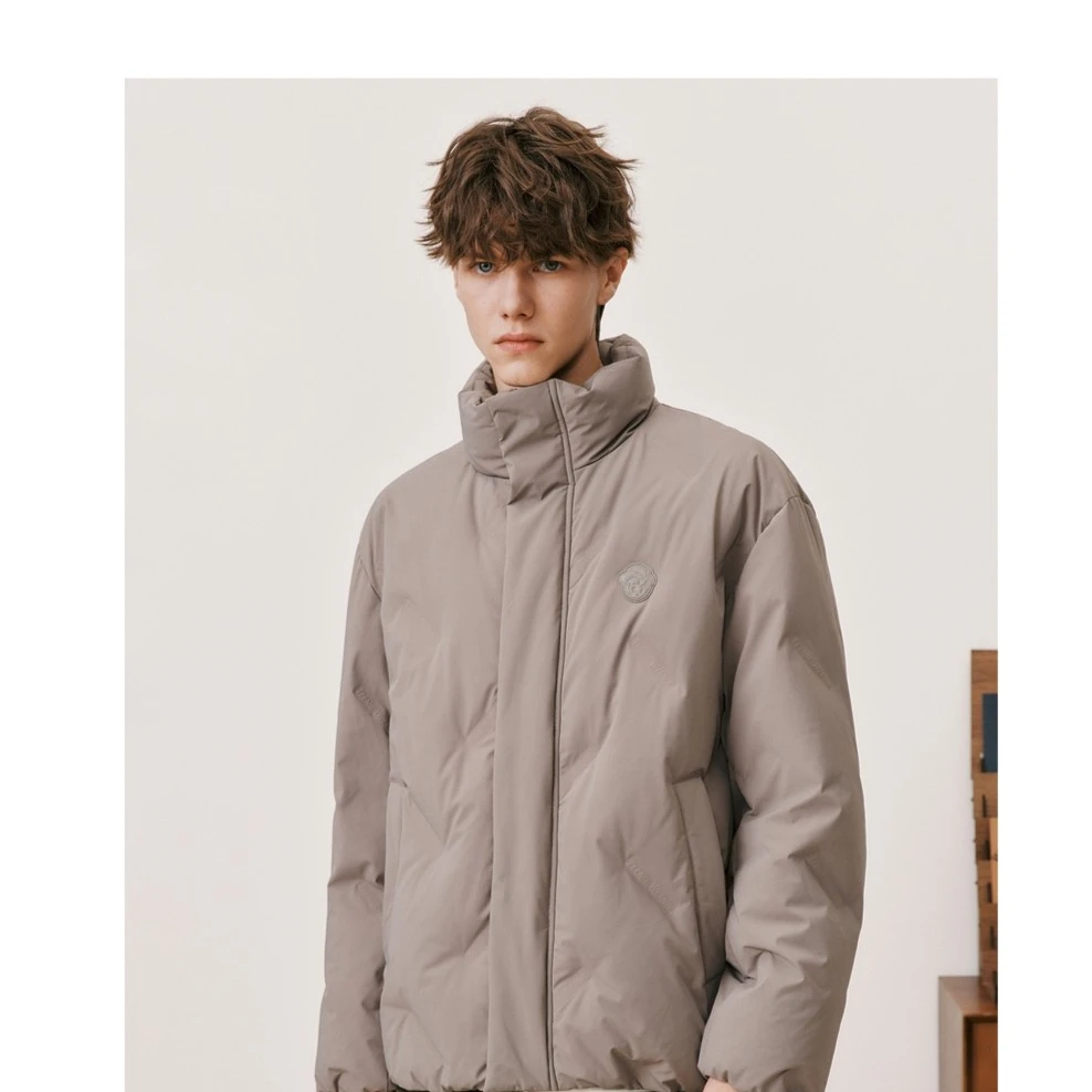 小熊男装2023冬季新款羽绒服简约立领加厚保暖羽绒服TNJD238902I