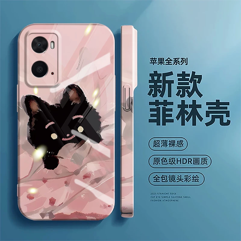 适用OPPOA36手机壳黑猫新款菲林壳网红潮情侣卡通高级感创意防摔